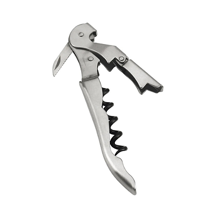 SACA ROLHA  EM AÇO INOX 2 ESTÁGIOS 2X1,5X12CM