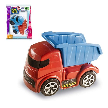 Brinquedo Caminhão Caçamba Play Toys 24,6x7,1x28 cm