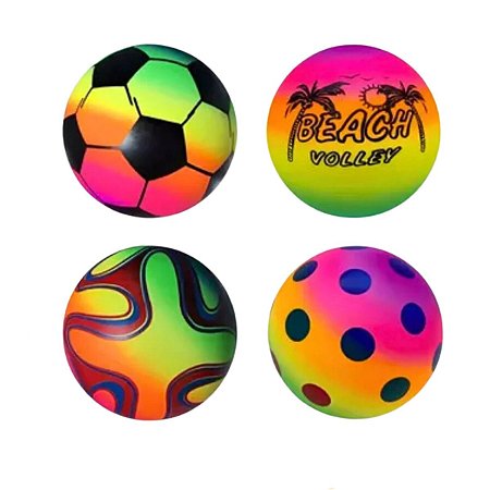 Bola Vinil Neon Para Piscina Infantil 25 cm