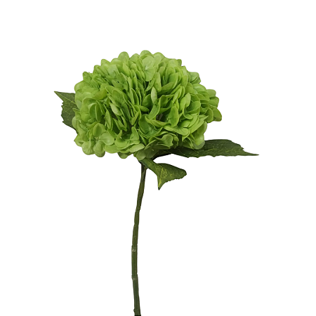 Haste Artificial Hortência Toque Real Verde à Prova D'Água 52 cm