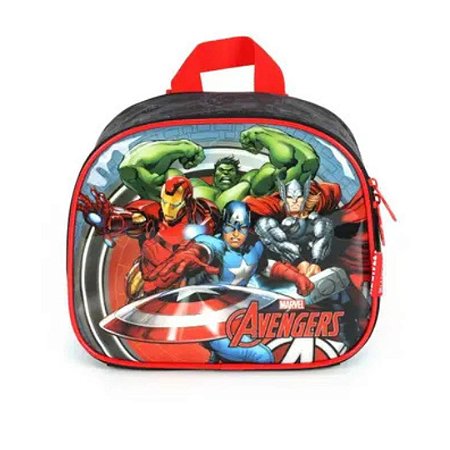 LANCHEIRA INFANTIL AVENGERS PRETO/VERMELHO