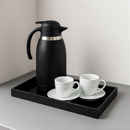 Bandeja Decorativa Espelhada em MDF com Vidro 18x38 cm