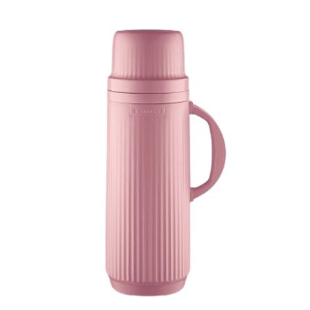 Garra Térmica de Café Plástico Alegrar 1L Rosa