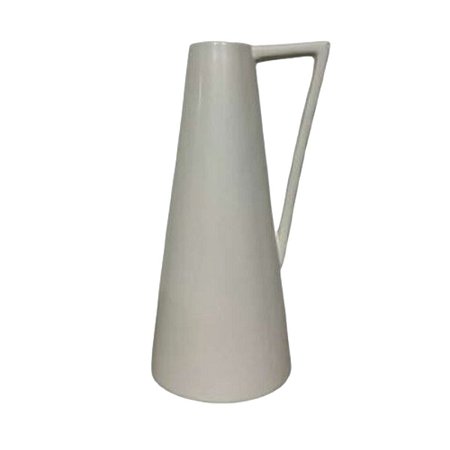 Vaso Cerâmica Moringa Alto Black/White 13x18x30,5cm Branco