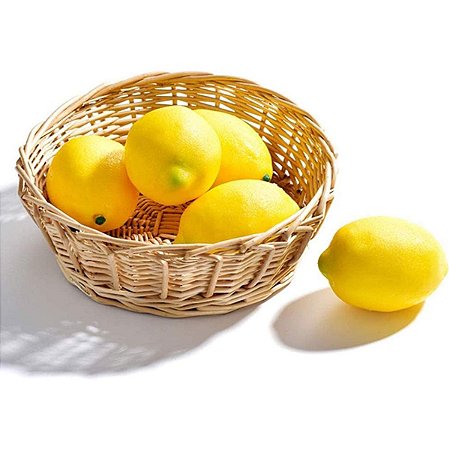 Limão Siciliano Artificial Amarelo 7x9cm Fruta Realista