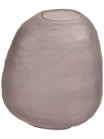Vaso Vidro Formas Preto Fosco 15X16,5