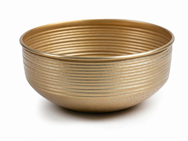 Jogo com 4 Cachepô Alumínio Dourado