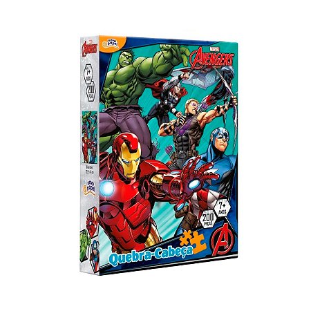 Quebra Cabeça Vingadores 200 Peças