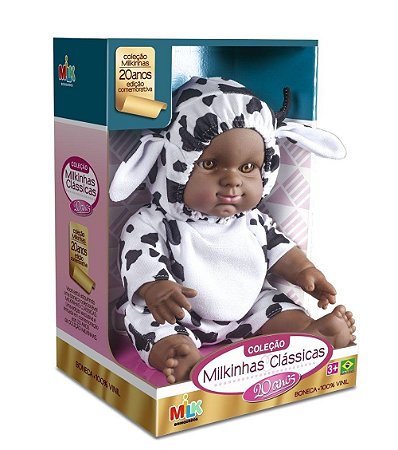 Boneca Clássica Milkinhas Vaquinha Milk 30cm 100% Vinil