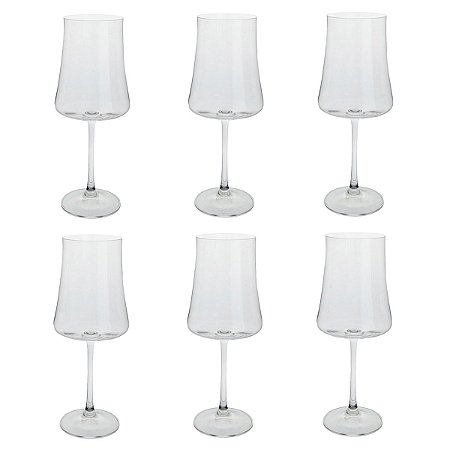 Jogo de 6 Taças para Vinho Tinto em Cristal Ecológico 460ml