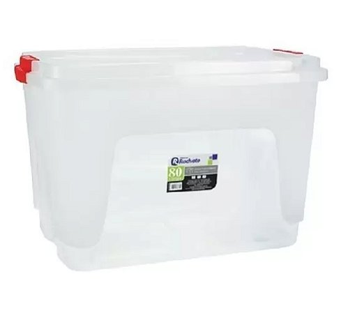 Caixa Organizadora 80 Litros Transparente