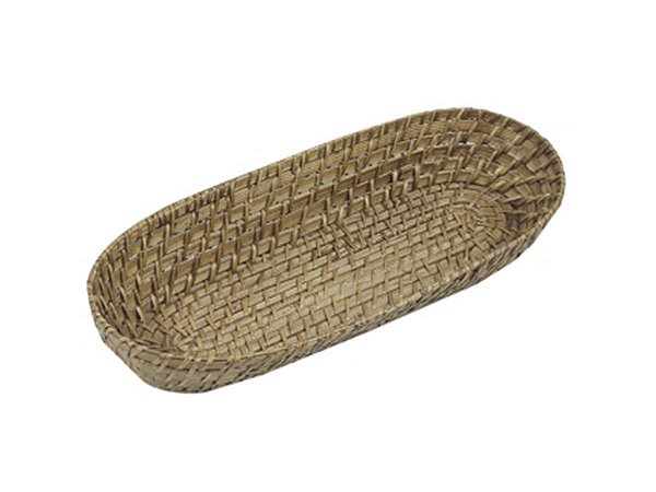 Cesta para Paes Retangular em Bambu e Rattan 36X16X6cm