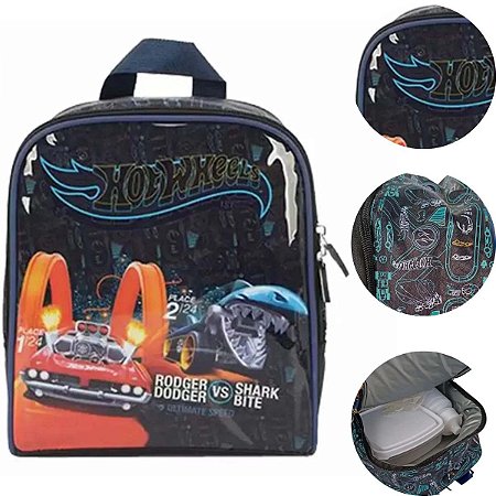 Lancheira Infantil Térmica Vermelha Hotwheels La34475Hw