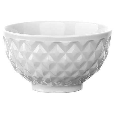Bowl em Porcelana 3D Branco 11,8X6,4cm