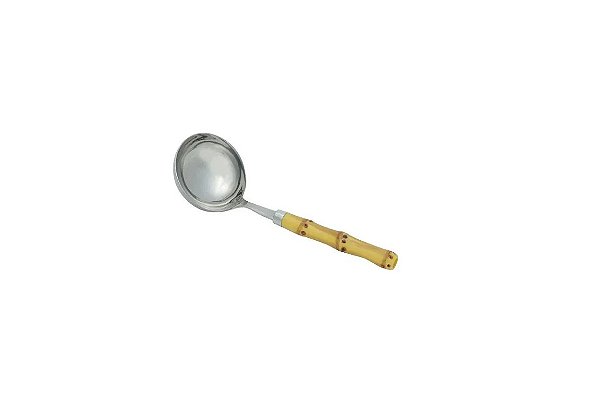 Concha para Sopa de Aço com Bambu Natural Luxo 18cm Lyor