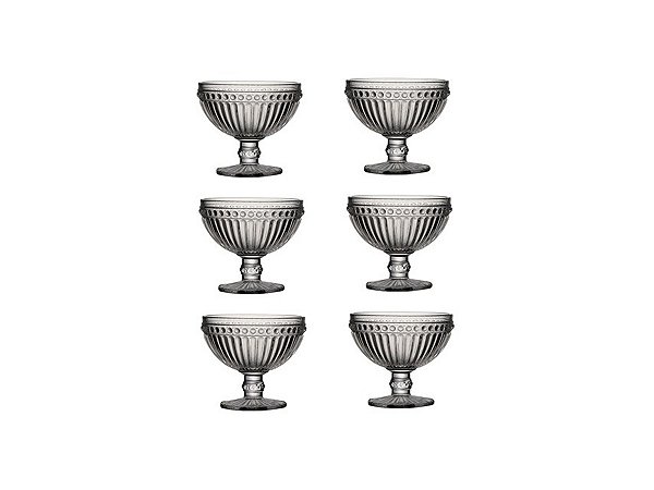 Conjunto Taça Sobremesa Empire Transparente 300ml com 6