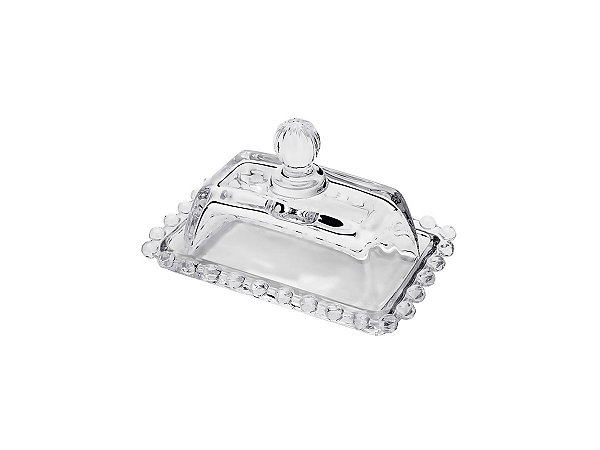 Manteigueira Cristal de Chumbo Pearl 14X9X8cm