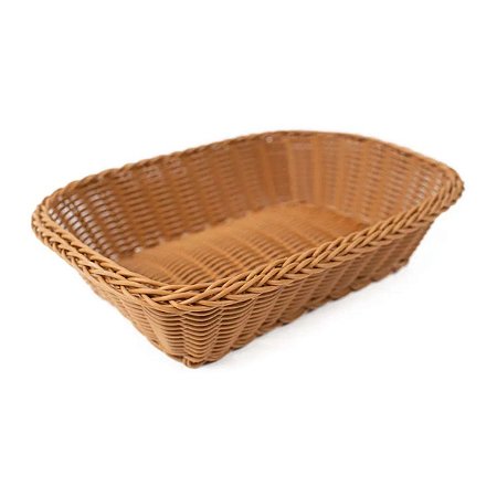 Cesta Retangular Polyrattan Marrom 28X20.5X7cm