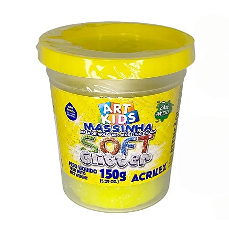 Massa Modelar Soft Glitter 150G Amarelo