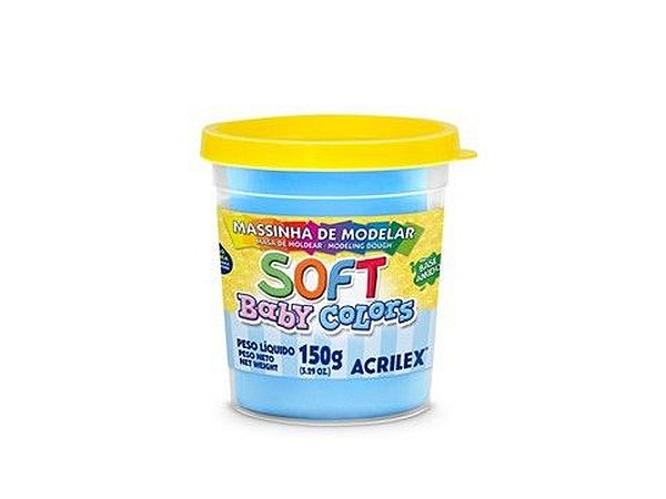 Massa de Modelar Soft 150Gr Azul Bebe