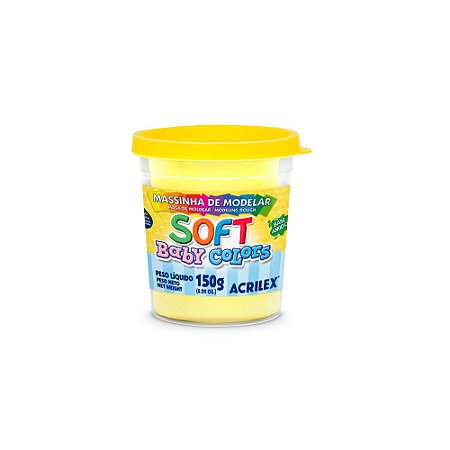 Massa de Modelar Soft 150Gr Amarelo Bebe