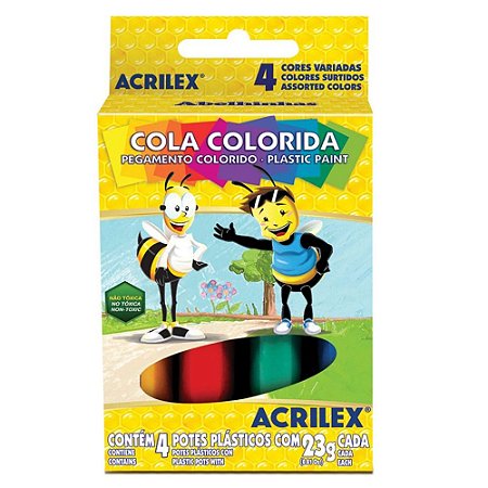 Cola Colorida 23Gr 4 Cores