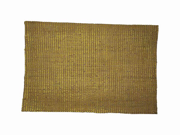 Lugar Americano Retangular em Juta Clara com Fios Dourado - 45,5 X 30cm