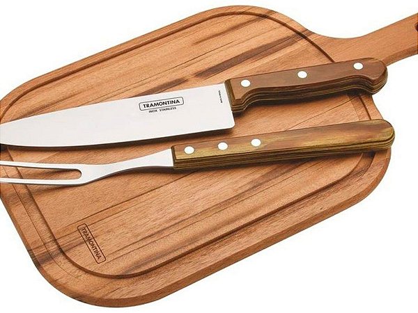 Kit de Churrasco Inox 3 Peças Tramontina