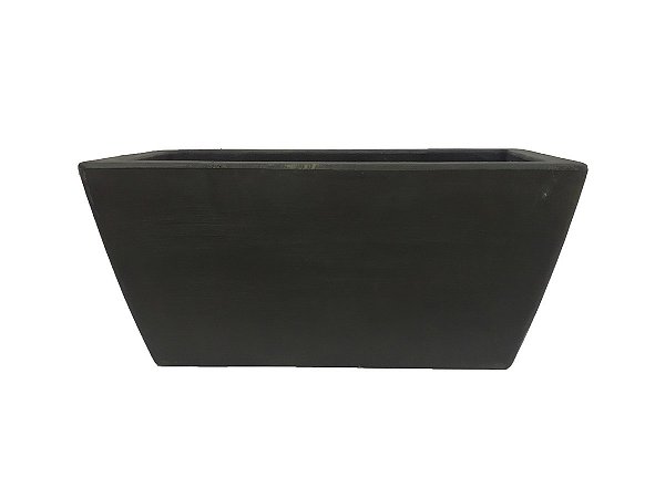 Floreira Rotomoldado Malta Antique Preto 40 X 17cm