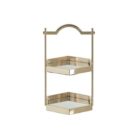 PORTA DOCE EM METAL DOURADO C/ESPELHO
