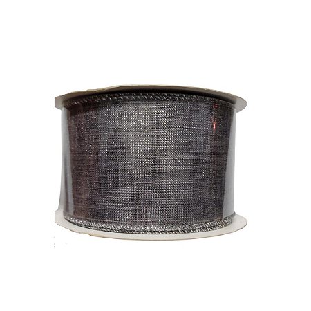 FITA  DECOR ARAMADA 6,3CMX9,14MT LINHO PRATA