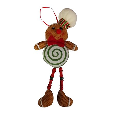 BONECO NATALINO GINGERBREAD PENDURAR 21CM