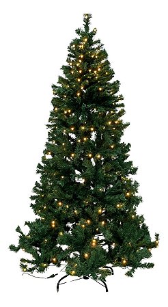 ÁRVORE DE NATAL C/LED EMBUTIDO 2,4M C/580LED 1677GA PÉ DE FERRO