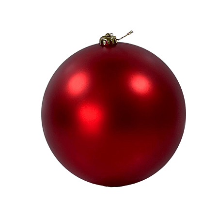 BOLA NATALINA 20CM FOSCO VERMELHO UNIDADE