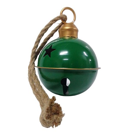 ENFEITE NATALINO GUIZO GARDEN METAL VERDE 20X20X24CM