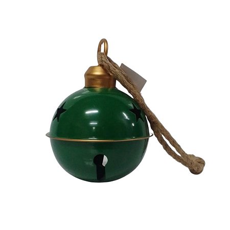 ENFEITE NATALINO GUIZO GARDEN METAL VERDE 30/30/35CM