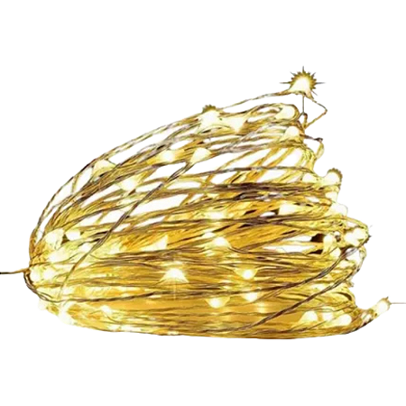 FIO DE FADA A PILHA 100LED 10MTS WARM