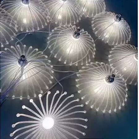 LUMINARIA DENTE DE LEAO C/LED WARM C/10 CABEÇAS