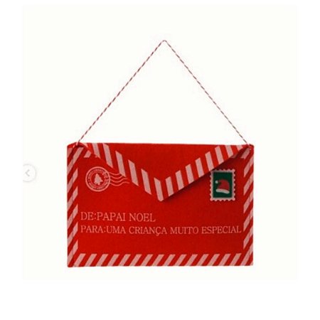 ENVELOPE NATALINO FELIZ NATAL VERMELHO BRANCO 13X20CM