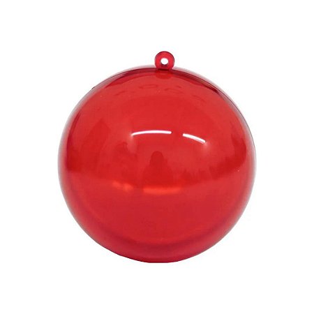 BOLA NATALINA 20CM ACRILICA VERMELHA