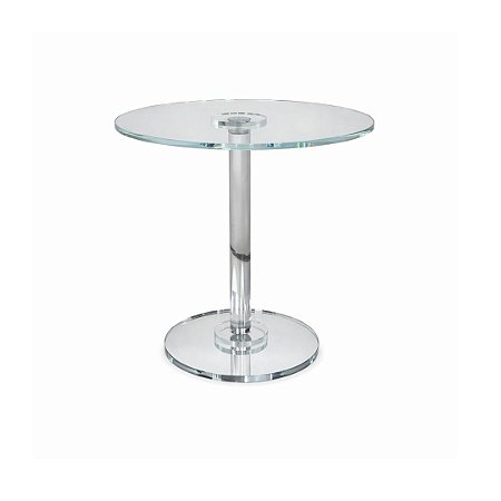 SUPORTE DECORATIVO DE VIDRO C/ BASE ESPELHADA 27x25cm