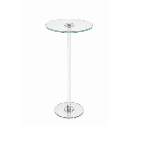 SUPORTE DECORATIVO DE VIDRO C/ BASE ESPELHADA 60X25CM