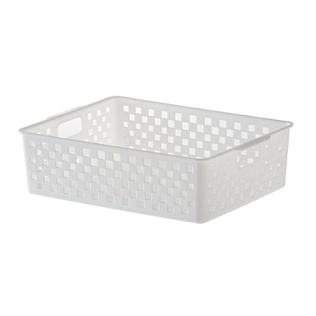 CESTO ORGANIZADOR QUADRATTA 27X21X8CM BRANCO