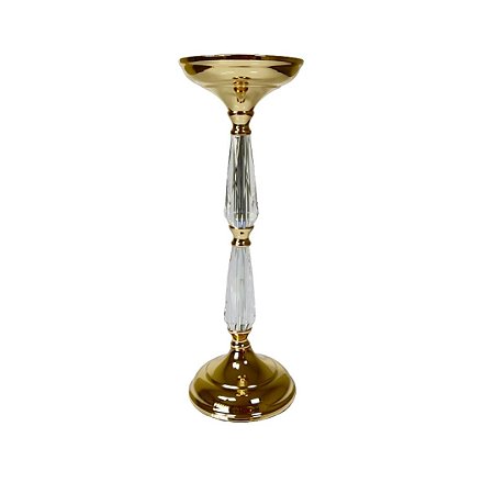 CASTICAL EM ACRILICO C/BASE DOURADA 12.5X37CM