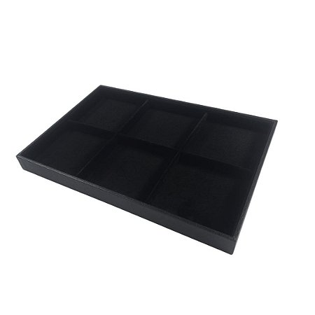 BANDEJA COURINO P/ OCULOS E ACESSORIOS AVELUDADA 35X24CM