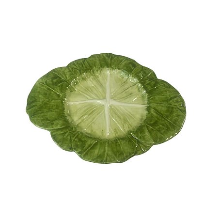 PRATO CERAMICA FOLHA VERDE NATURE 21.5X17.5X2.5CM