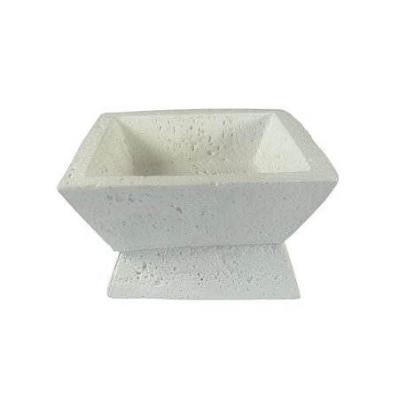 VASO CIMENTO DECOR BRANCO RUSTICO 11.5X6.5CM