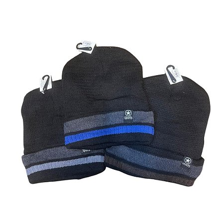 KIT C/12UN TOUCA ADULTA C/ LISTRAS CORES SORTIDAS 26CM