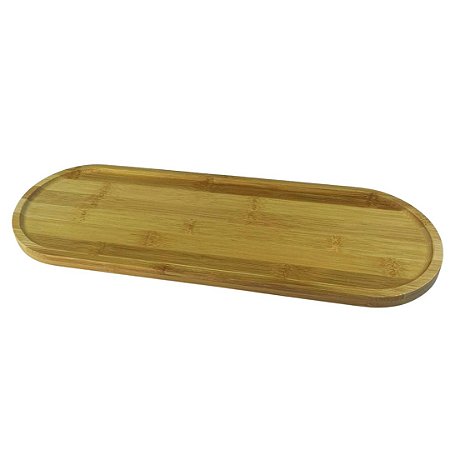 BANDEJA / PETISQUEIRA OVAL DE BAMBU 45X15,5CM