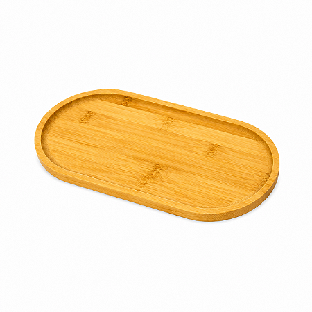 BANDEJA / PETISQUEIRA OVAL DE BAMBU 30X14CM